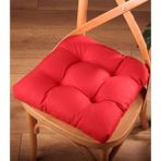 Altınpamuk Gold Bordo Renk Sandalye Minderi Düğme Dikişi Detaylı 40X40Cm Bağcıklı - 40 x 40 cm