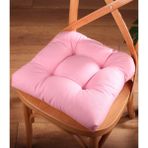 Altınpamuk Gold Pembe Renk Sandalye Minderi Düğme Dikişi Detaylı 40X40Cm Bağcıklı - 40 x 40 cm