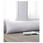 Altınpamuk Lüks Uzun Yastık 50X135 cm 1500 gr Pamuk Polyester Dış Materyal Boncuk Elyaf Dolgulu - Beyaz - 50 x 135 cm
