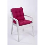 Altınpamuk Neva Pofidik Arkalıklı Özel Dikişli Bağcıklı Sandalye Minderi 44x94 CM Fuşya
