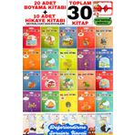 Altınpost Yayınları Tavsiyeli 30 Kitap Seti | 20 Boyama Kitabı + 10 Hikaye Kitabı + Hediye Yazı Tahtası