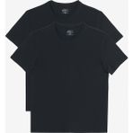 Altınyıldız Classics 2'li Slim Fit Dar Kesim V Yaka %100 Pamuk Kısa Kollu T-Shirt Erkek Günlük Stil - 2XL - Siyah - Siyah