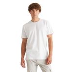 ALTINYILDIZ CLASSICS 360 Derece Esneyen Slim Fit Bisiklet Yaka Tişört, 2XL, 4A4800000011, Beyaz, Erkek