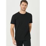 ALTINYILDIZ CLASSICS 360 Derece Esneyen Slim Fit Bisiklet Yaka Tişört, 3XL, 4A4800000011, Siyah, Erkek
