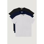 Altınyıldız Classics AC&Co Slim Fit Erkek Tişört Paketi Kısa Kol %100 Pamuk Günlük Stil 3'lü Siyah Lacivert Beyaz - Siyah - Lacivert - Beyaz