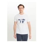 ALTINYILDIZ CLASSICS Altınyıldız Classics Bisiklet Yaka Baskılı Beyaz Erkek T-Shirt ACE091252393_BYZ
