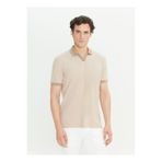 ALTINYILDIZ CLASSICS Altınyıldız Classics Jakarlı Bej Erkek Polo T-Shirt ACE091252126_BEJ