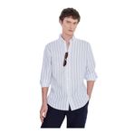 ALTINYILDIZ CLASSICS Beyaz - Mavi Regular Fit Çizgili Gömlek, XL, 5003361682, Beyaz - Mavi, Erkek