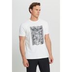 Altınyıldız Classics Bisiklet Yaka Baskılı Ekru Erkek T-Shirt ACE091252408_EKR
