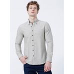 ALTINYILDIZ CLASSICS Düğmeli Slim Fit Oxford Gömlek, M, 5002867053, Haki, Erkek