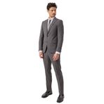 ALTINYILDIZ CLASSICS Ekstra Slim Fit Dar Kesim Kırlangıç Yaka Desenli Takım Elbise, Renk Bordo, Beden 46-6 Drop