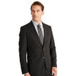 ALTINYILDIZ CLASSICS Ekstra Slim Fit Dar Kesim Kırlangıç Yaka Takım Elbise, Renk Siyah, Beden 48-6 Drop