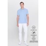 Altınyıldız Classics Erkek Açık Mavi %100 Pamuk Kıvrılmaz Pike Polo Yaka Slim Fit Dar Kesim Tişört - XXL