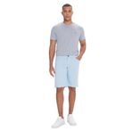 ALTINYILDIZ CLASSICS Erkek Açık Mavi Slim Fit Dar Kesim Yan Cepli Gofre Desenli Şort, Açık Mavi, 52