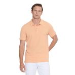 ALTINYILDIZ CLASSICS Erkek Açık Turuncu Slim Fit Dar Kesim Polo Yaka Baskılı Pamuklu Tişört, A.TURUNCU, S