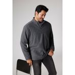 Altınyıldız Classics Erkek Antrasit Anti-pilling Tüylenme Yapmayan Standart Fit Dik Yaka Soğuk Geçirmez Polar Sweatshirt - Antrasit Melanj