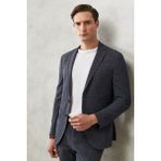 ALTINYILDIZ CLASSICS Erkek Antrasit-Lacivert Slim Fit Dar Kesim Mono Yaka Kareli Klasik Takım Elbise - 46 - 6 Drop - Antrasit - Lacivert