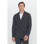 ALTINYILDIZ CLASSICS Erkek Antrasit Slim Fit Dar Kesim Kırlangıç Yaka Gofre Desenli Yünlü Takım Elbise, Antrasit, 50-6 Drop