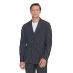 ALTINYILDIZ CLASSICS Erkek Antrasit Slim Fit Dar Kesim Kırlangıç Yaka Gofre Desenli Yünlü Takım Elbise, Antrasit, 56-6 Drop