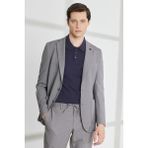 ALTINYILDIZ CLASSICS Erkek Antrasit Slim Fit Dar Kesim Mono Yaka Armürlü Klasik Takım Elbise - 46 - 6 Drop