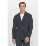 ALTINYILDIZ CLASSICS Erkek Antrasit Slim Fit Kırlangıç Yaka Gofre Desenli Yünlü Takım Elbise