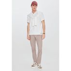 ALTINYILDIZ CLASSICS Erkek Bej Pamuklu Slim Fit Dar Kesim Yan Cepli Armürlü Esnek Casual Pantolon