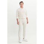 ALTINYILDIZ CLASSICS Erkek Bej Slim Fit Dar Kesim Beli Lastikli Yan Cep Klasik Pantolon