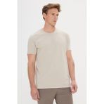Altınyıldız Classics Erkek Bej Slim Fit Dar Kesim Modal Bisiklet Yaka Yumuşak Tuşeli Esnek Basic Tişört
