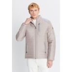 ALTINYILDIZ CLASSICS Erkek Bej Standart Fit Normal Kesim Dik Yaka Desenli Mont - 3XL