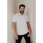 Altınyıldız Classics Erkek Beyaz %100 Pamuk Slim Fit Dar Kesim V Yaka Tişört - 3XL
