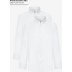 Altınyıldız Classics Erkek Beyaz 2'li Pamuklu Oxford Kolay Ütülenebilir Slim Fit Dar Kesim Gömlek Paketi