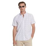 ALTINYILDIZ CLASSICS Erkek Beyaz-Bej%100 Pamuk Baskılı Slim Fit Dar Kesim Düğmeli Yaka Gömlek, Beyaz-Bej, 2XL