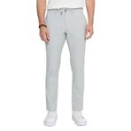 ALTINYILDIZ CLASSICS Erkek Beyaz-Gri Slim Fit Dar Kesim Beli Bağlamalı Gofre Desenli Yan Cep Casual Pantolon