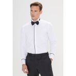 ALTINYILDIZ CLASSICS Erkek Beyaz Slim Fit Dar Kesim %100 Pamuk Ata Yaka Gömlek