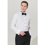 ALTINYILDIZ CLASSICS Erkek Beyaz Slim Fit Dar Kesim Ata Yaka Uzun Kollu Klasik Gömlek
