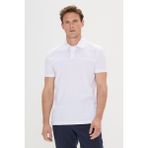 ALTINYILDIZ CLASSICS Erkek Beyaz Slim Fit Dar Kesim Polo Yaka %100 Pamuk Tişört - 2XL