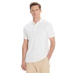 ALTINYILDIZ CLASSICS Erkek Beyaz Slim Fit Dar Kesim Polo Yaka%100 Pamuk Kısa Kollu Tişört, Beyaz, 2XL