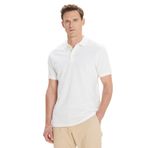ALTINYILDIZ CLASSICS Erkek Beyaz Slim Fit Dar Kesim Polo Yaka%100 Pamuk Kısa Kollu Tişört