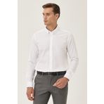 ALTINYILDIZ CLASSICS Erkek Beyaz Ütü Gerektirmeyen Non -ıron Slim Fit Dar Kesim %100 Pamuk Düğmeli Yaka Gömlek