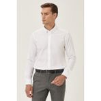 ALTINYILDIZ CLASSICS Erkek Beyaz Ütü Gerektirmeyen Taılored Slim Fit Dar Kesim Klasik Yaka %100 Pamuk Gömlek
