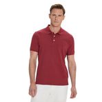 ALTINYILDIZ CLASSICS Erkek Bordo Slim Fit Dar Kesim Polo Yaka%100 Pamuk Kısa Kollu Tişört, Bordo, S