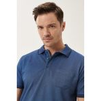 Altınyıldız Classics Erkek Çekmeyen Pamuklu Kumaş Comfort Fit Rahat Kesim Laci-indigo Kıvrılmaz Polo Yaka Cepli Tişört - XXL - Lacivert - İndigo