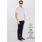 Altınyıldız Classics Erkek Çekmeyen Pamuklu Kumaş Regular Fit Rahat Kesim Beyaz Kıvrılmaz Polo Yaka Cepli Tişört - XXL