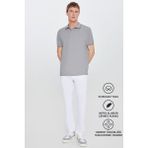 Altınyıldız Classics Erkek Çekmeyen Pamuklu Kumaş Regular Fit Rahat Kesim Gri Kıvrılmaz Polo Yaka Cepli Tişört - XL