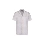 ALTINYILDIZ CLASSICS Erkek Ekru-Mavi Slim Fit Dar Kesim%100 Pamuk Kuba Yaka Çizgili Gömlek, EKRU MAVI, 2XL