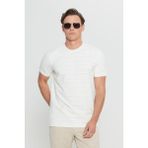 ALTINYILDIZ CLASSICS Erkek Ekru Pamuklu Slim Fit Dar Kesim Bisiklet Yaka Esnek Tişört