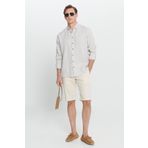 ALTINYILDIZ CLASSICS Erkek Ekru Slim Fit Dar Kesim%100 Pamuk Yan Cep Şort, Ekru, 50