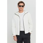 Altınyıldız Classics Erkek Ekru Softshell Rüzgar Geçirmez Standart Fit Normal Kesim Kapüşonlu Cepli Mont - 2XL