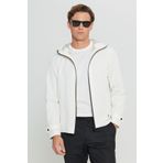 ALTINYILDIZ CLASSICS Erkek Ekru Softshell Rüzgar Geçirmez Standart Fit Normal Kesim Kapüşonlu Cepli Mont