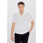 Altınyıldız Classics Erkek Ekru Standart Fit Normal Kesim Polo Yaka Triko Tişört